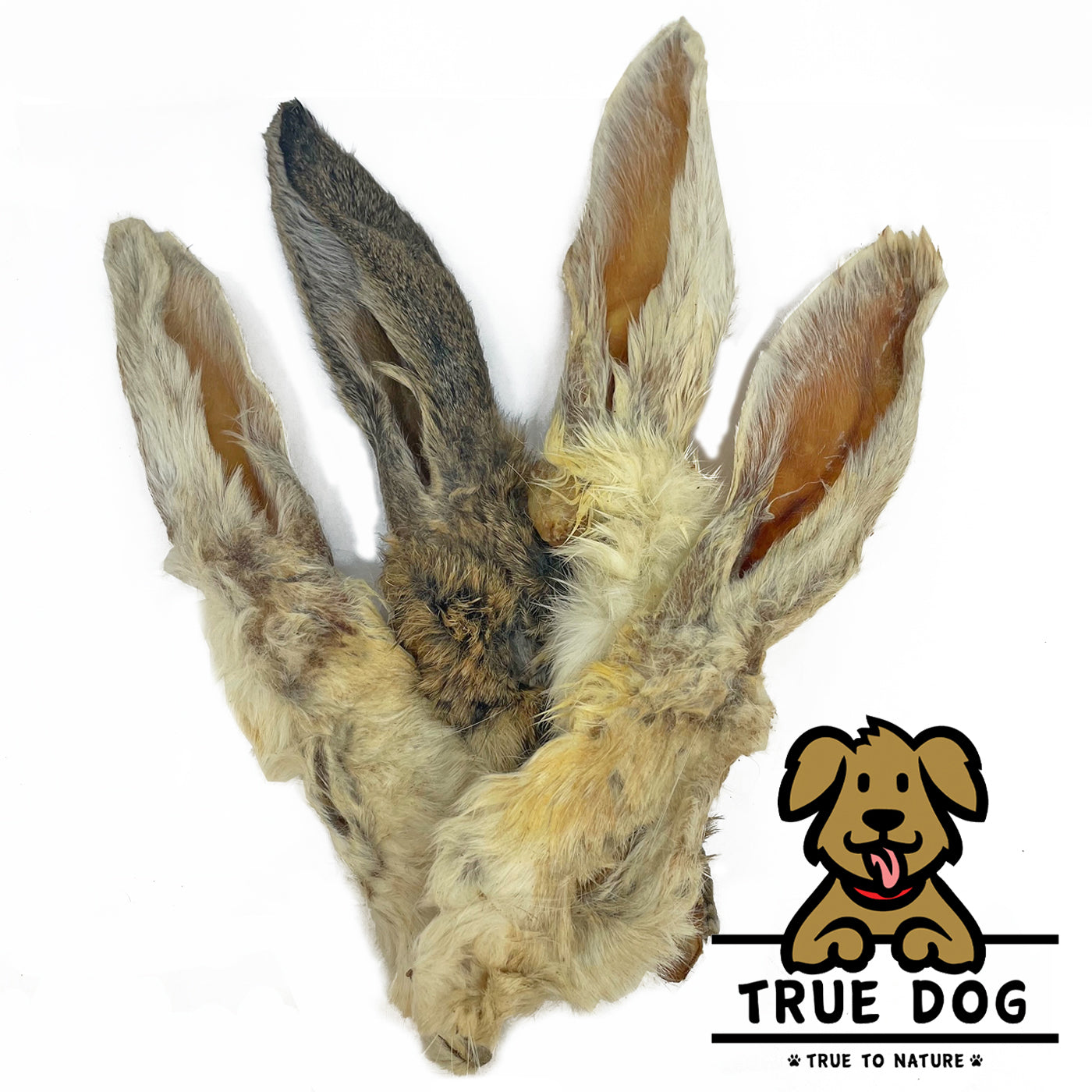 Dried Rabbit Ears with Fur Natural Chew Treat De Wormer