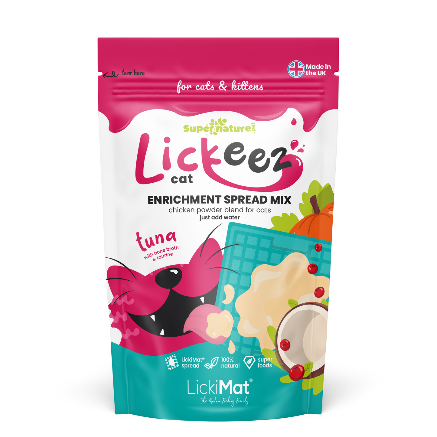 Supernature X LickiMat® Tuna Lickeez For Cats 100g