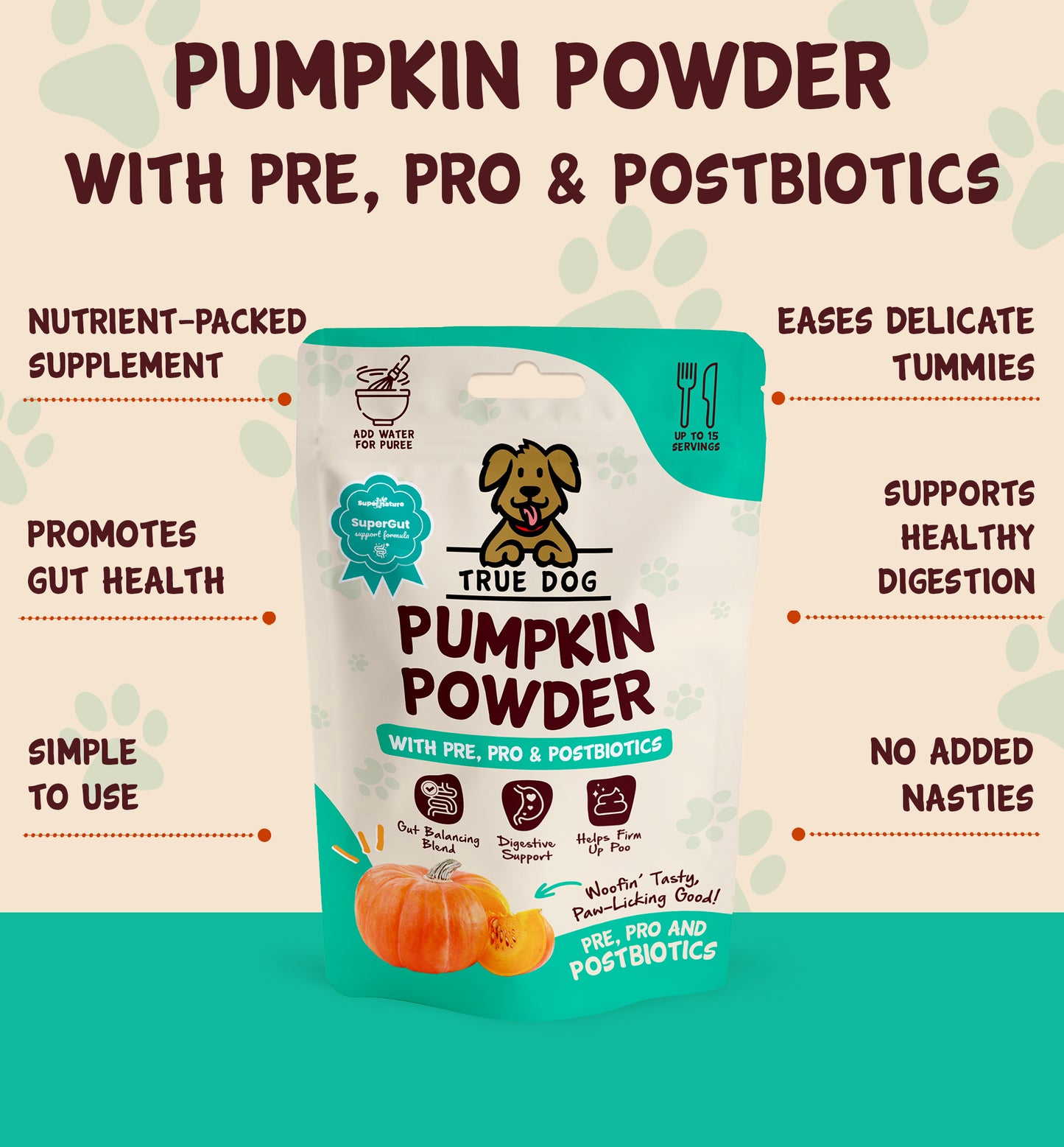 Pumpkin Powder with Pre, Pro & Postbiotics