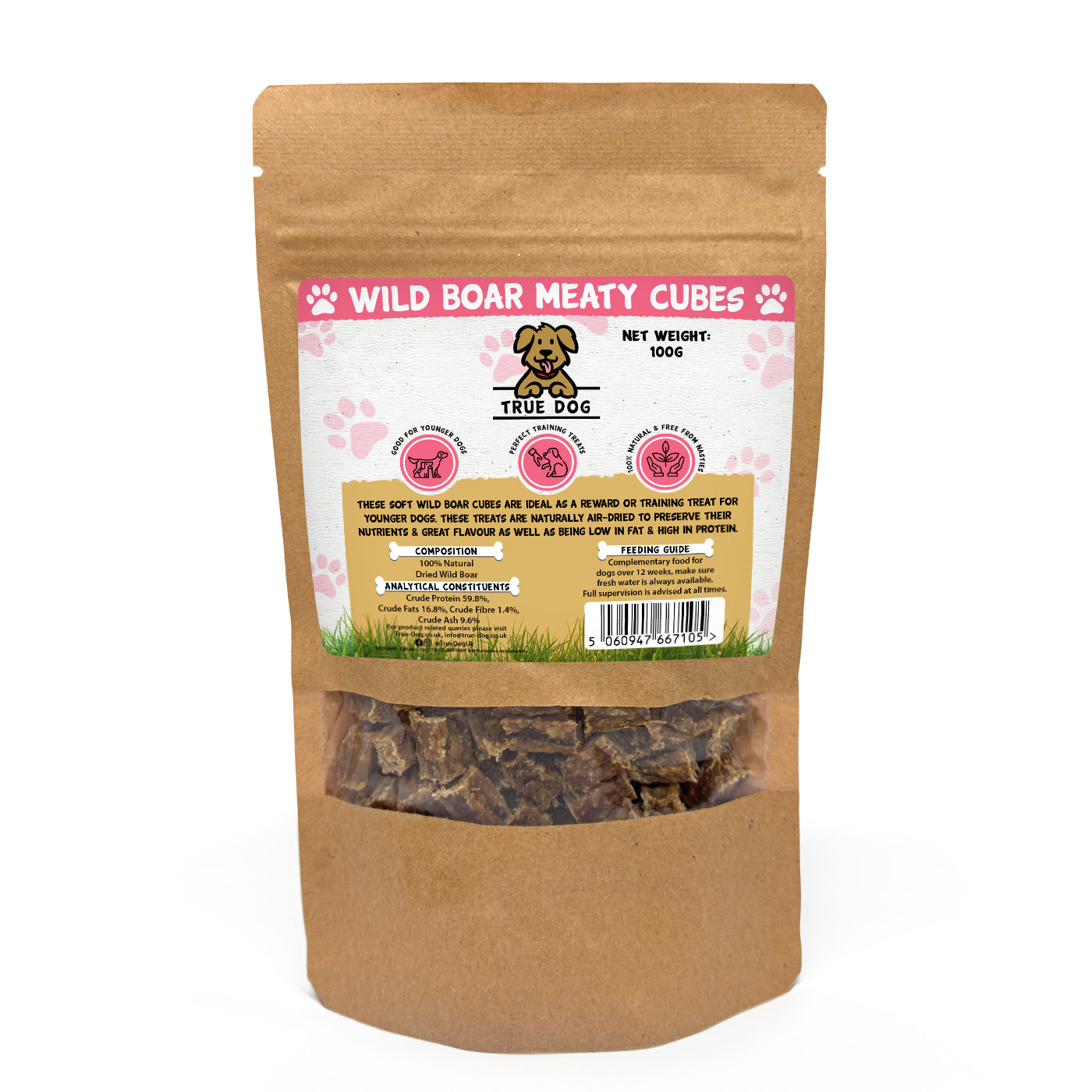 Wild Boar Nibble Treats - 100g